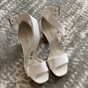 Prada white heels